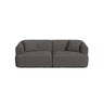 Campi 3-Sitzer Sofa aus Strukturierter Stoff in Grau (Moly 85), 220x90x70 cm von Cosmopolitan Design – Bild 1