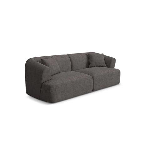 Campi 3-Sitzer Sofa aus Strukturierter Stoff in Grau (Moly 85), 220x90x70 cm von Cosmopolitan Design – Bild 3