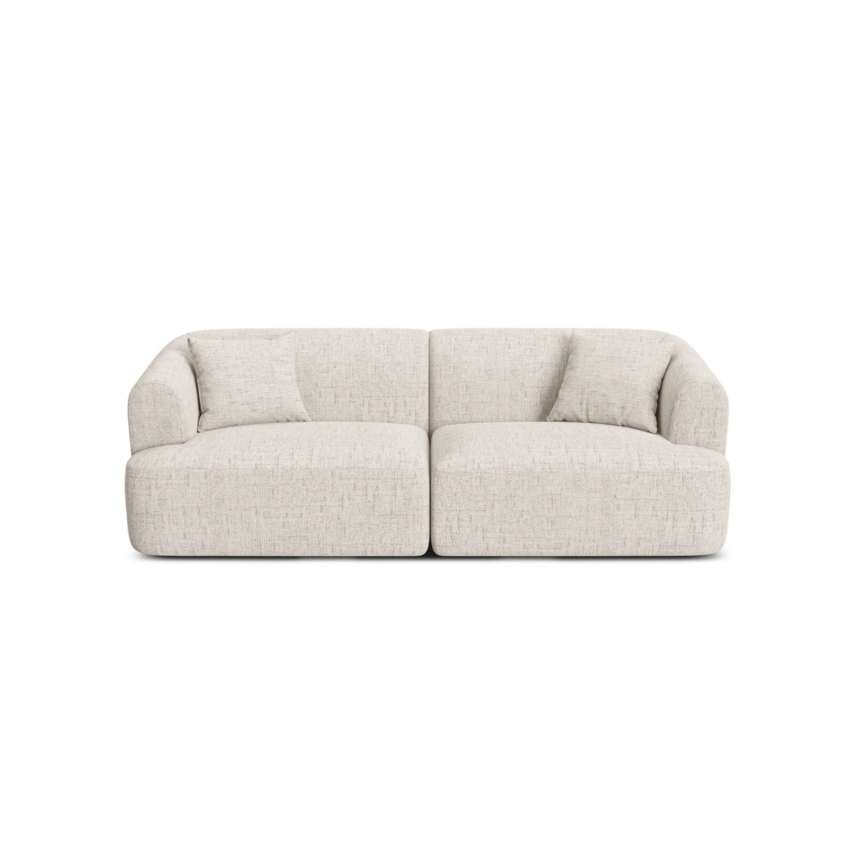 Campi 3-Sitzer Sofa aus Strukturierter Stoff in Hellbeige (Moly 02), 220x90x70 cm von Cosmopolitan Design – Bild 1