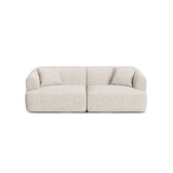 Campi 3-Sitzer Sofa aus Strukturierter Stoff in Hellbeige (Moly 02), 220x90x70 cm von Cosmopolitan Design – Bild 1