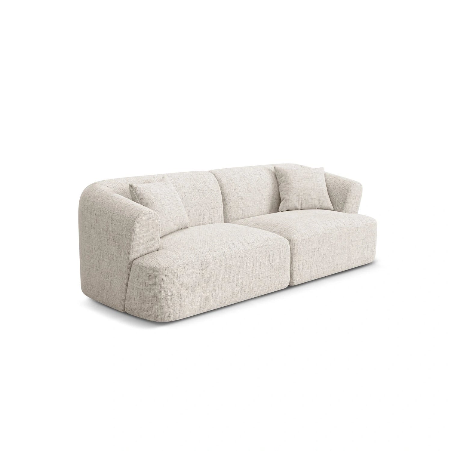 Campi 3-Sitzer Sofa aus Strukturierter Stoff in Hellbeige (Moly 02), 220x90x70 cm von Cosmopolitan Design – Bild 3