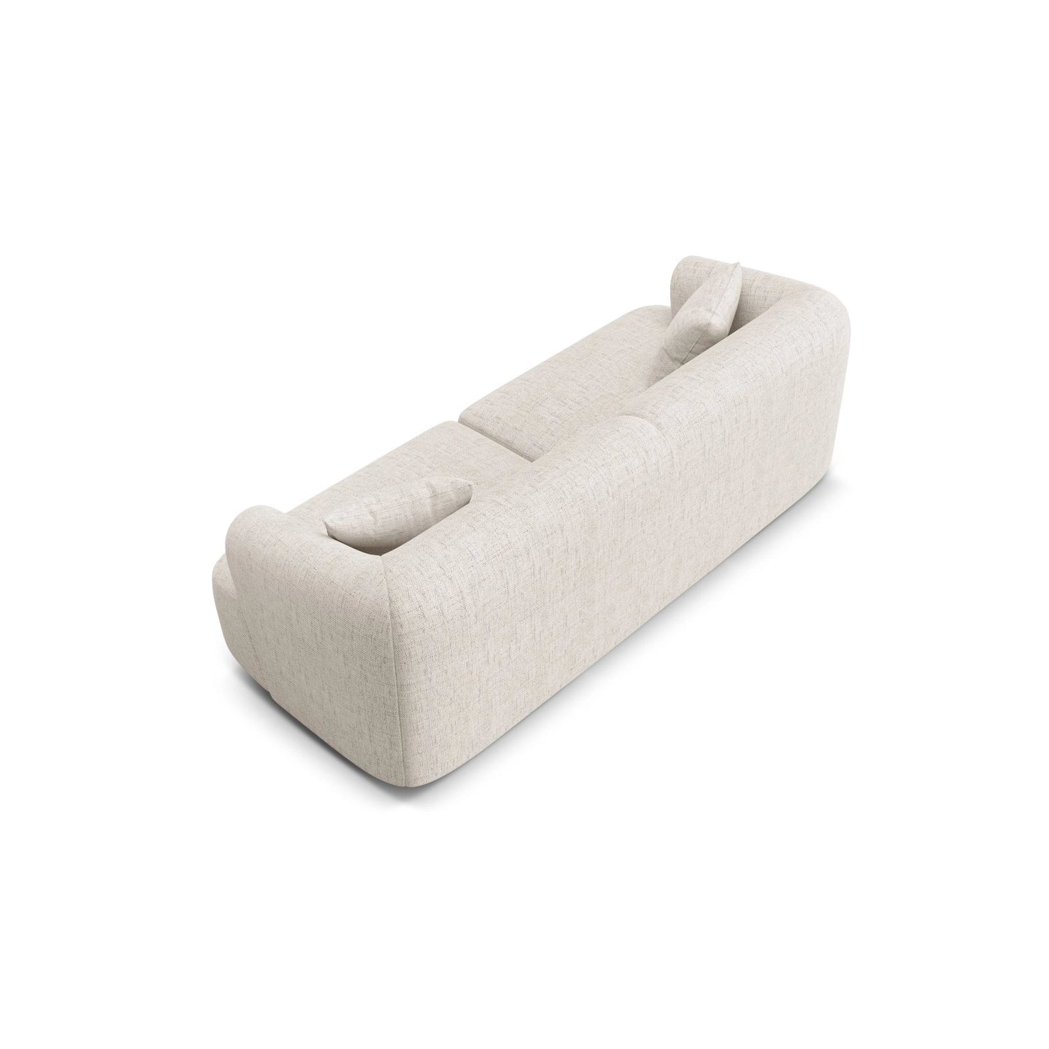 Campi 3-Sitzer Sofa aus Strukturierter Stoff in Hellbeige (Moly 02), 220x90x70 cm von Cosmopolitan Design – Bild 5