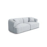 Campi 3-Sitzer Sofa aus Strukturierter Stoff in Hellgrau (Moly 70), 220x90x70 cm von Cosmopolitan Design – Bild 3