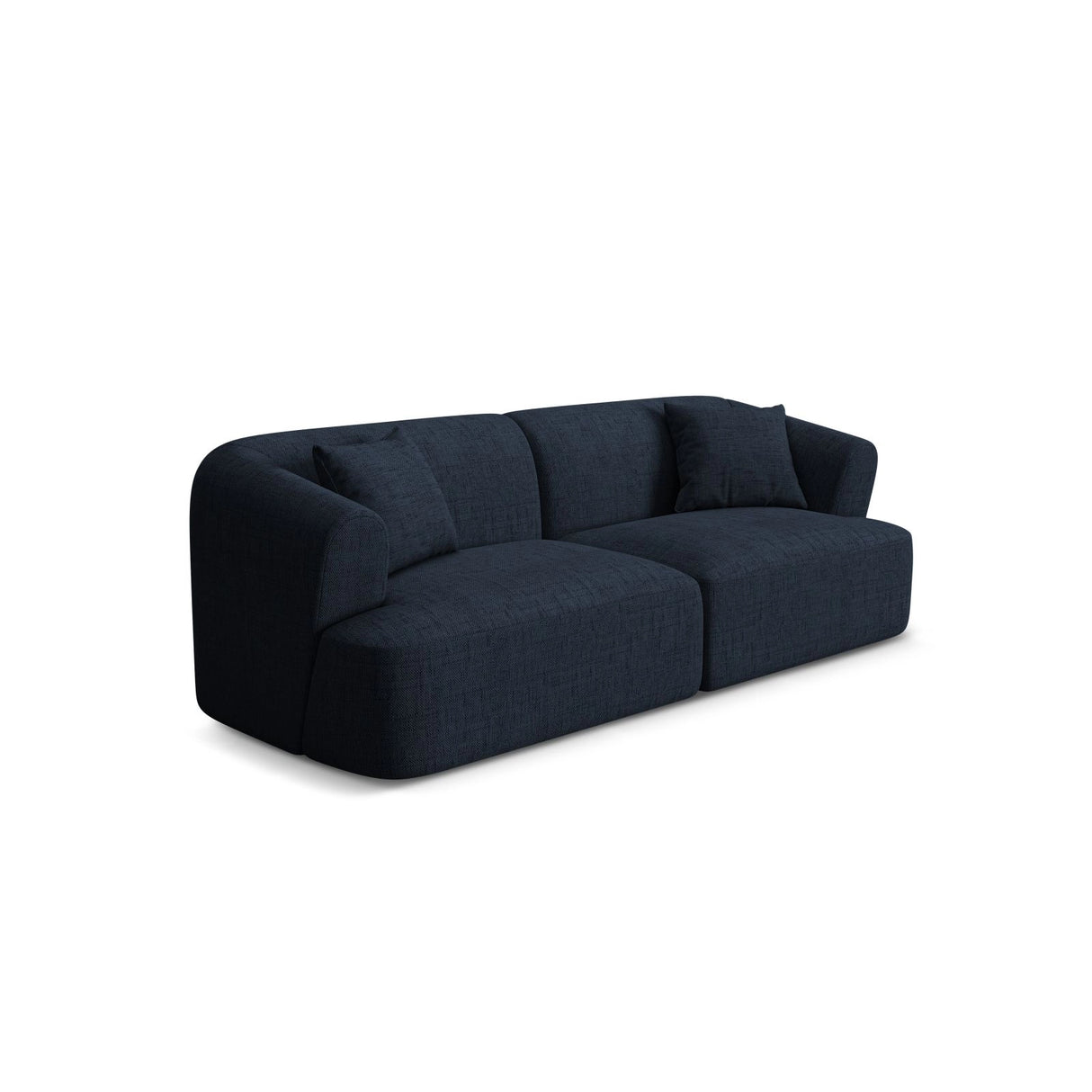 Campi 3-Sitzer Sofa aus Strukturierter Stoff in Königsblau (Moly 79), 220x90x70 cm von Cosmopolitan Design – Bild 3
