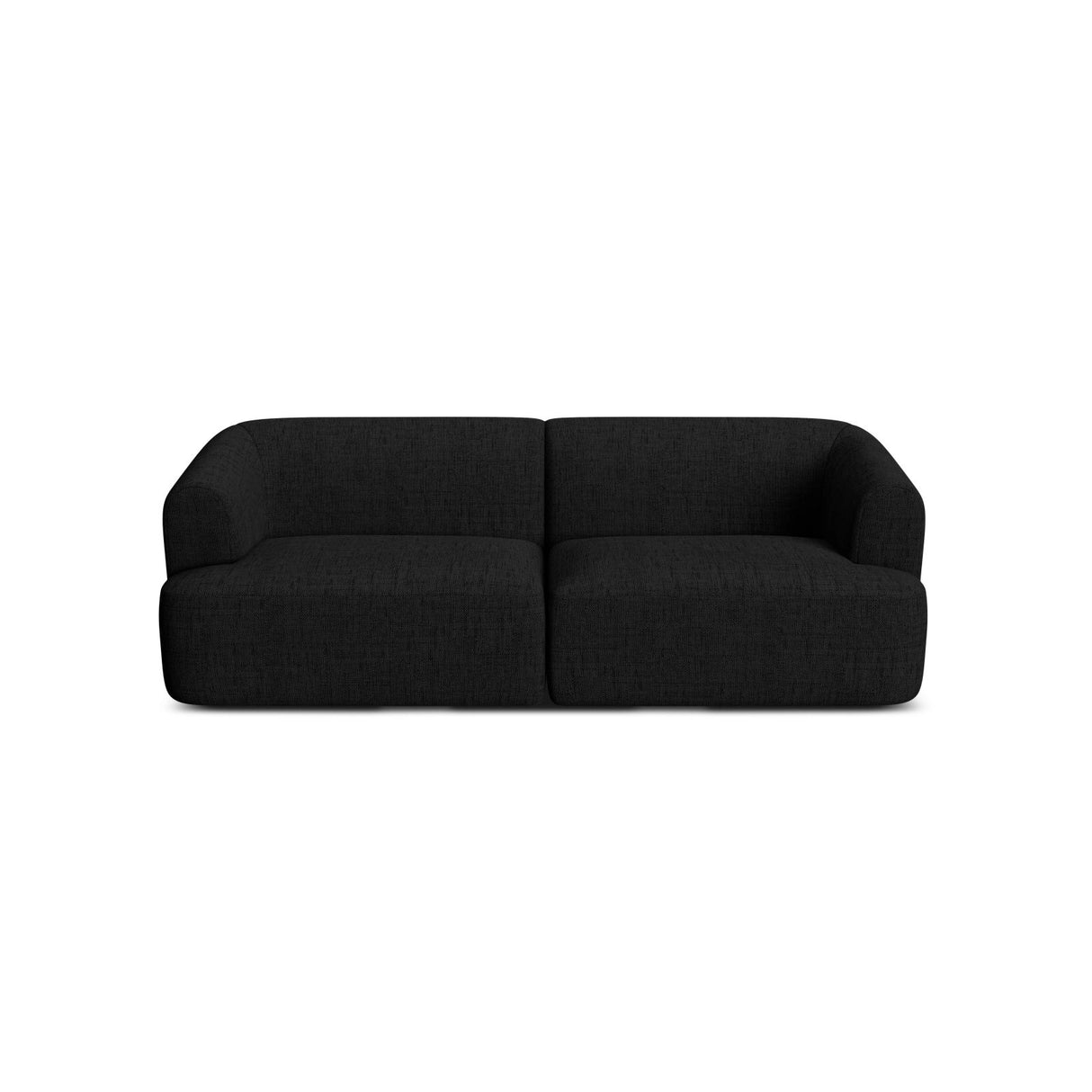 Campi 3-Sitzer Sofa aus Strukturierter Stoff in Schwarz (Moly 99), 220x90x70 cm von Cosmopolitan Design – Bild 4