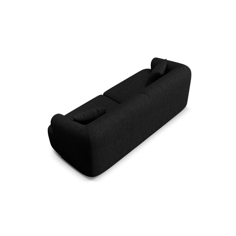 Campi 3-Sitzer Sofa aus Strukturierter Stoff in Schwarz (Moly 99), 220x90x70 cm von Cosmopolitan Design – Bild 5