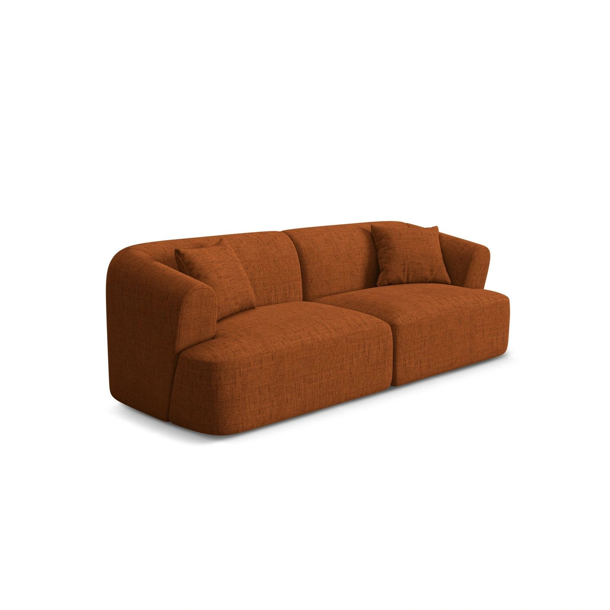 Campi 3-Sitzer Sofa aus Strukturierter Stoff in Ziegelstein (Moly 54), 220x90x70 cm von Cosmopolitan Design – Bild 3