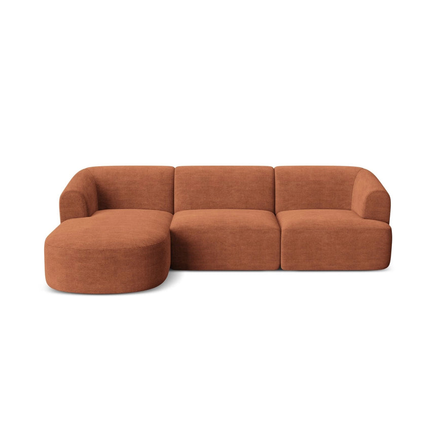 Campi 4-Sitzer Ecksofa, Linke Seite, aus Cord in Terrakotta (Lincoln 52D), 256x156x70 cm von Cosmopolitan Design – Bild 4
