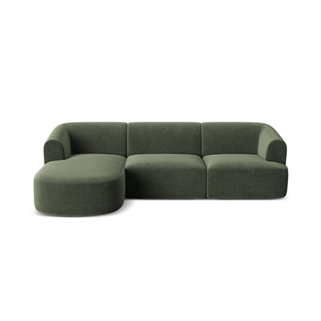 Campi 4-Sitzer Ecksofa, Linke Seite, aus Samt in Grün (Vogue 11), 256x156x70 cm von Cosmopolitan Design – Bild 5