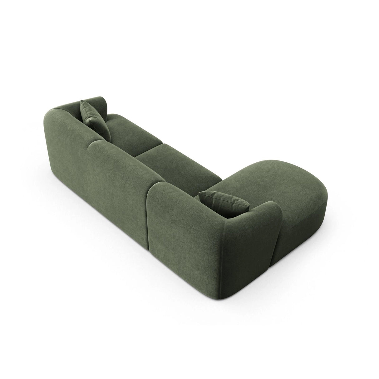 Campi 4-Sitzer Ecksofa, Linke Seite, aus Samt in Grün (Vogue 11), 256x156x70 cm von Cosmopolitan Design – Bild 6