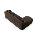 Campi 4-Sitzer Ecksofa, Linke Seite, aus Samt in Schokolade (Vogue 6), 256x156x70 cm von Cosmopolitan Design – Bild 6