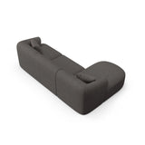 Campi 4-Sitzer Ecksofa, Linke Seite, aus Strukturierter Stoff in Grau (Moly 85), 256x156x70 cm von Cosmopolitan Design – Bild 5