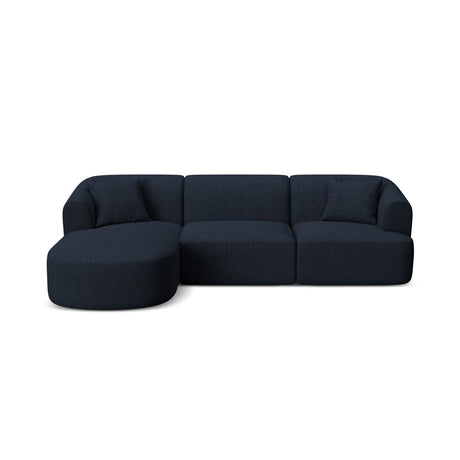 Campi 4-Sitzer Ecksofa, Linke Seite, aus Strukturierter Stoff in Königsblau (Moly 79), 256x156x70 cm von Cosmopolitan Design – Bild 1