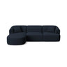 Campi 4-Sitzer Ecksofa, Linke Seite, aus Strukturierter Stoff in Königsblau (Moly 79), 256x156x70 cm von Cosmopolitan Design – Bild 1