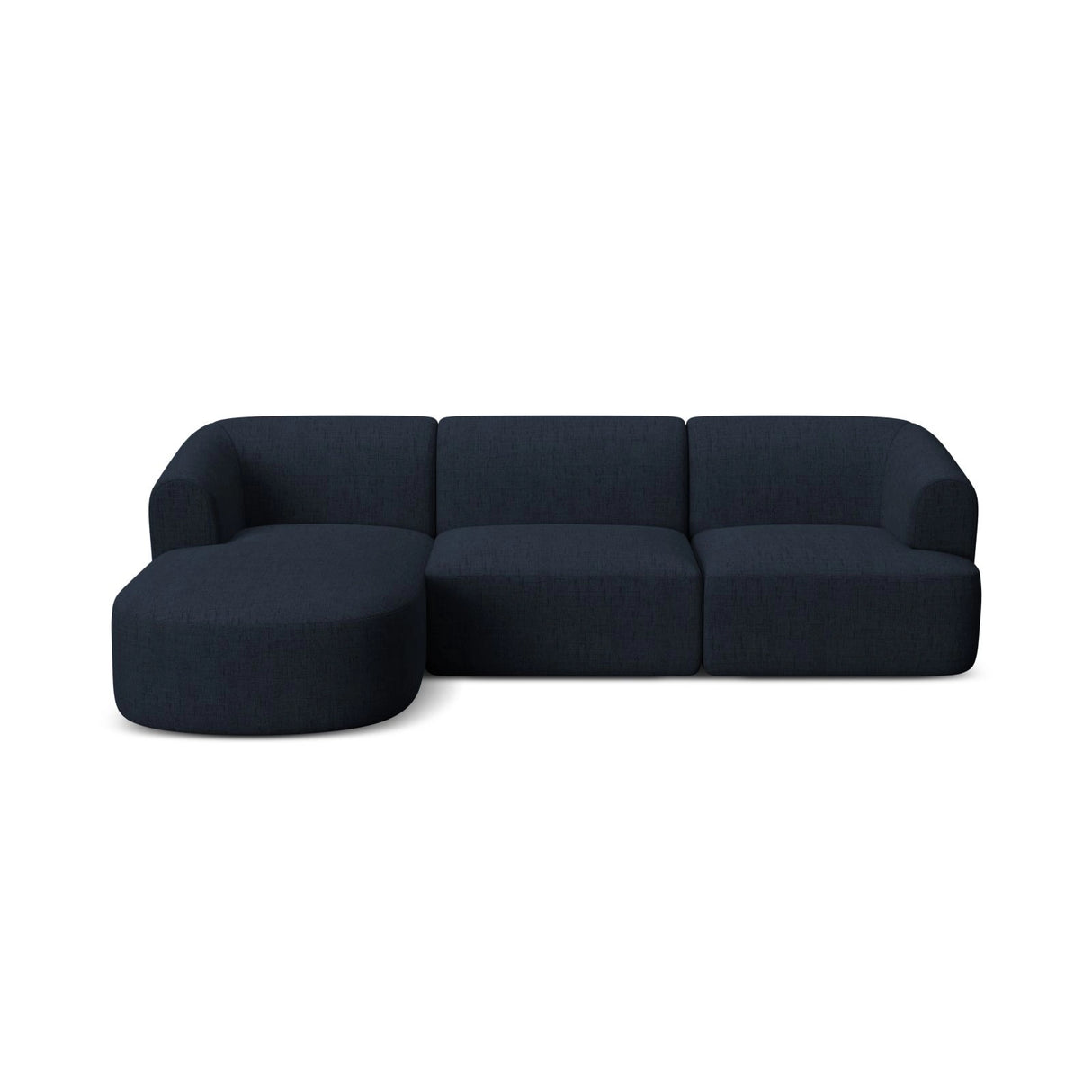 Campi 4-Sitzer Ecksofa, Linke Seite, aus Strukturierter Stoff in Königsblau (Moly 79), 256x156x70 cm von Cosmopolitan Design – Bild 4