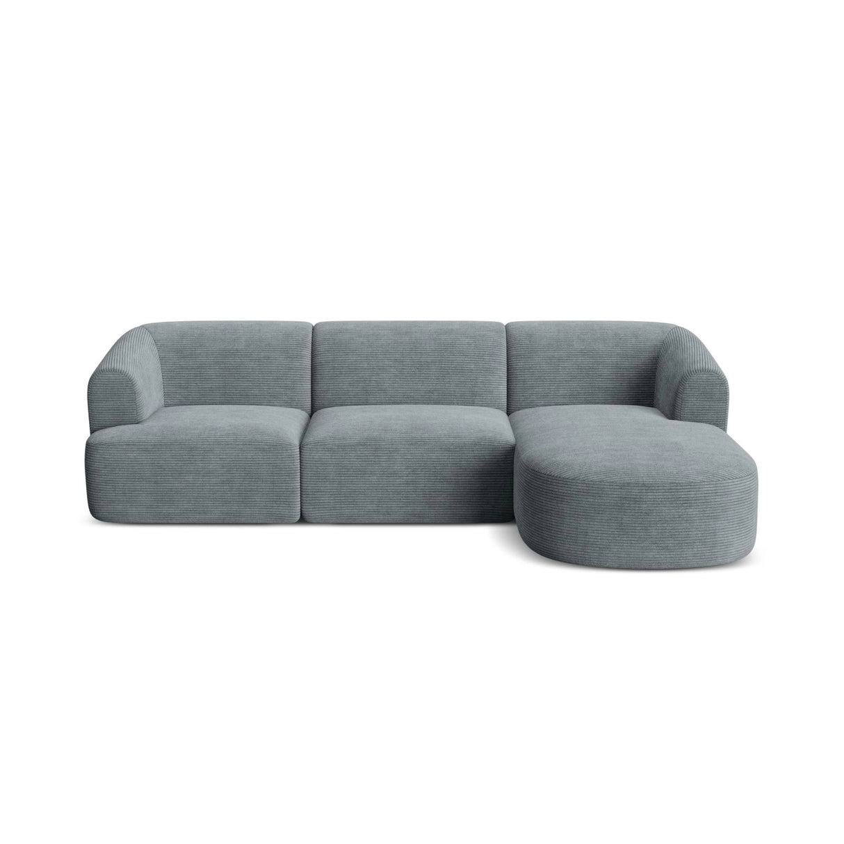 Campi 4-Sitzer Ecksofa, Rechte Seite, aus Cord in Dunkelgrau (Lincoln 94D), 256x156x70 cm von Cosmopolitan Design – Bild 4