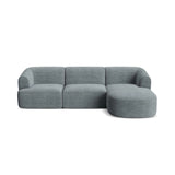 Campi 4-Sitzer Ecksofa, Rechte Seite, aus Cord in Dunkelgrau (Lincoln 94D), 256x156x70 cm von Cosmopolitan Design – Bild 4