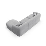Campi 4-Sitzer Ecksofa, Rechte Seite, aus Cord in Silber (Lincoln 84D), 256x156x70 cm von Cosmopolitan Design – Bild 5