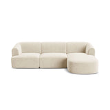 Campi 4-Sitzer Ecksofa, Rechte Seite, aus Samt, Cord oder Strukturstoff, 256x156x70 cm von Cosmopolitan Design – Bild 5