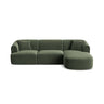 Campi 4-Sitzer Ecksofa, Rechte Seite, aus Samt in Grün (Vogue 11), 256x156x70 cm von Cosmopolitan Design – Bild 1