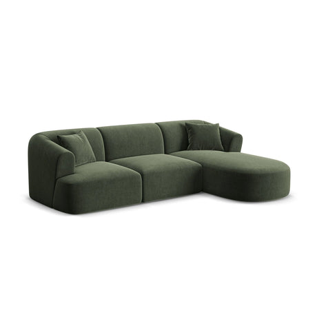 Campi 4-Sitzer Ecksofa, Rechte Seite, aus Samt in Grün (Vogue 11), 256x156x70 cm von Cosmopolitan Design – Bild 4