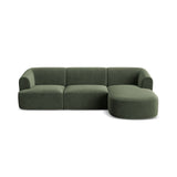 Campi 4-Sitzer Ecksofa, Rechte Seite, aus Samt in Grün (Vogue 11), 256x156x70 cm von Cosmopolitan Design – Bild 5
