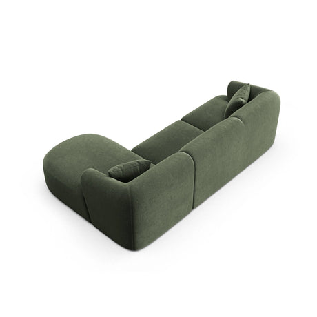 Campi 4-Sitzer Ecksofa, Rechte Seite, aus Samt in Grün (Vogue 11), 256x156x70 cm von Cosmopolitan Design – Bild 6