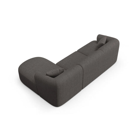 Campi 4-Sitzer Ecksofa, Rechte Seite, aus Strukturierter Stoff in Grau (Moly 85), 256x156x70 cm von Cosmopolitan Design – Bild 5