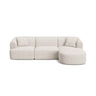 Campi 4-Sitzer Ecksofa, Rechte Seite, aus Strukturierter Stoff in Hellbeige (Moly 02), 256x156x70 cm von Cosmopolitan Design – Bild 1