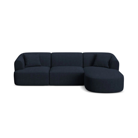 Campi 4-Sitzer Ecksofa, Rechte Seite, aus Strukturierter Stoff in Königsblau (Moly 79), 256x156x70 cm von Cosmopolitan Design – Bild 1