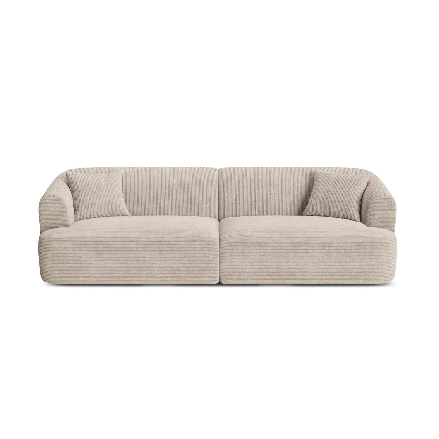 Campi 4-Sitzer Sofa aus Cord in Cappuccino (Lincoln 09D), 255x90x70 cm von Cosmopolitan Design – Bild 1