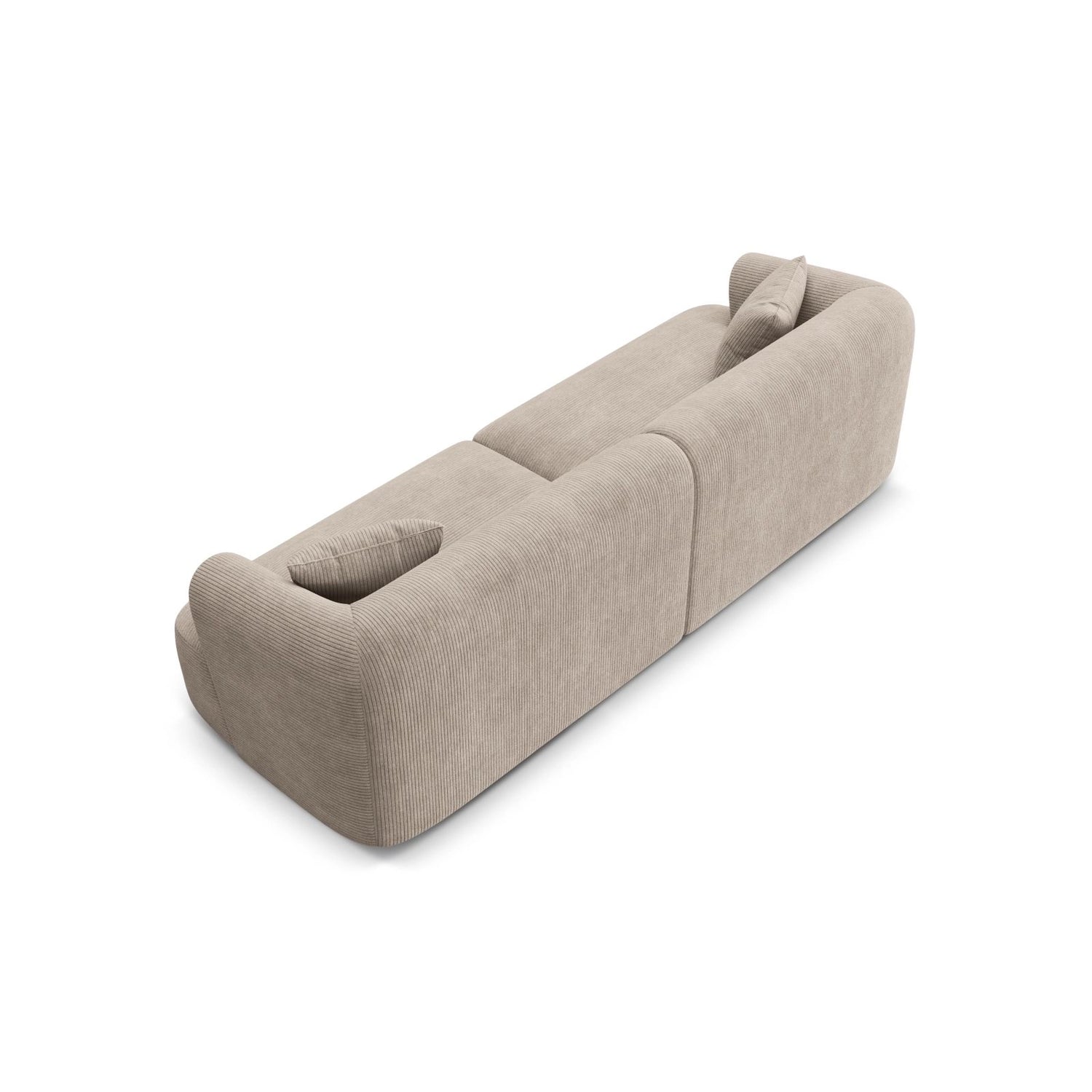 Campi 4-Sitzer Sofa aus Cord in Cappuccino (Lincoln 09D), 255x90x70 cm von Cosmopolitan Design – Bild 6