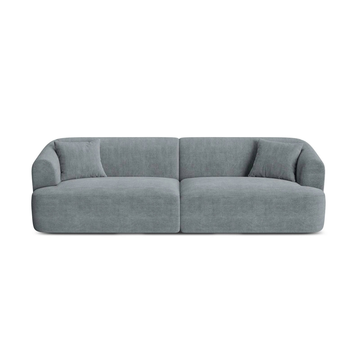 Campi 4-Sitzer Sofa aus Cord in Dunkelgrau (Lincoln 94D), 255x90x70 cm von Cosmopolitan Design – Bild 1