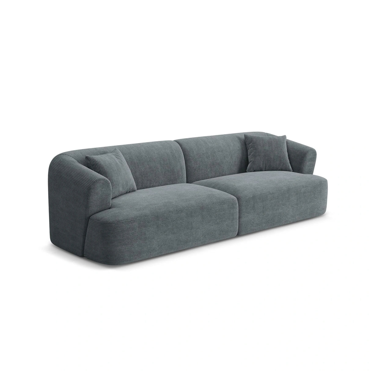 Campi 4-Sitzer Sofa aus Cord in Dunkelgrau (Lincoln 94D), 255x90x70 cm von Cosmopolitan Design – Bild 4