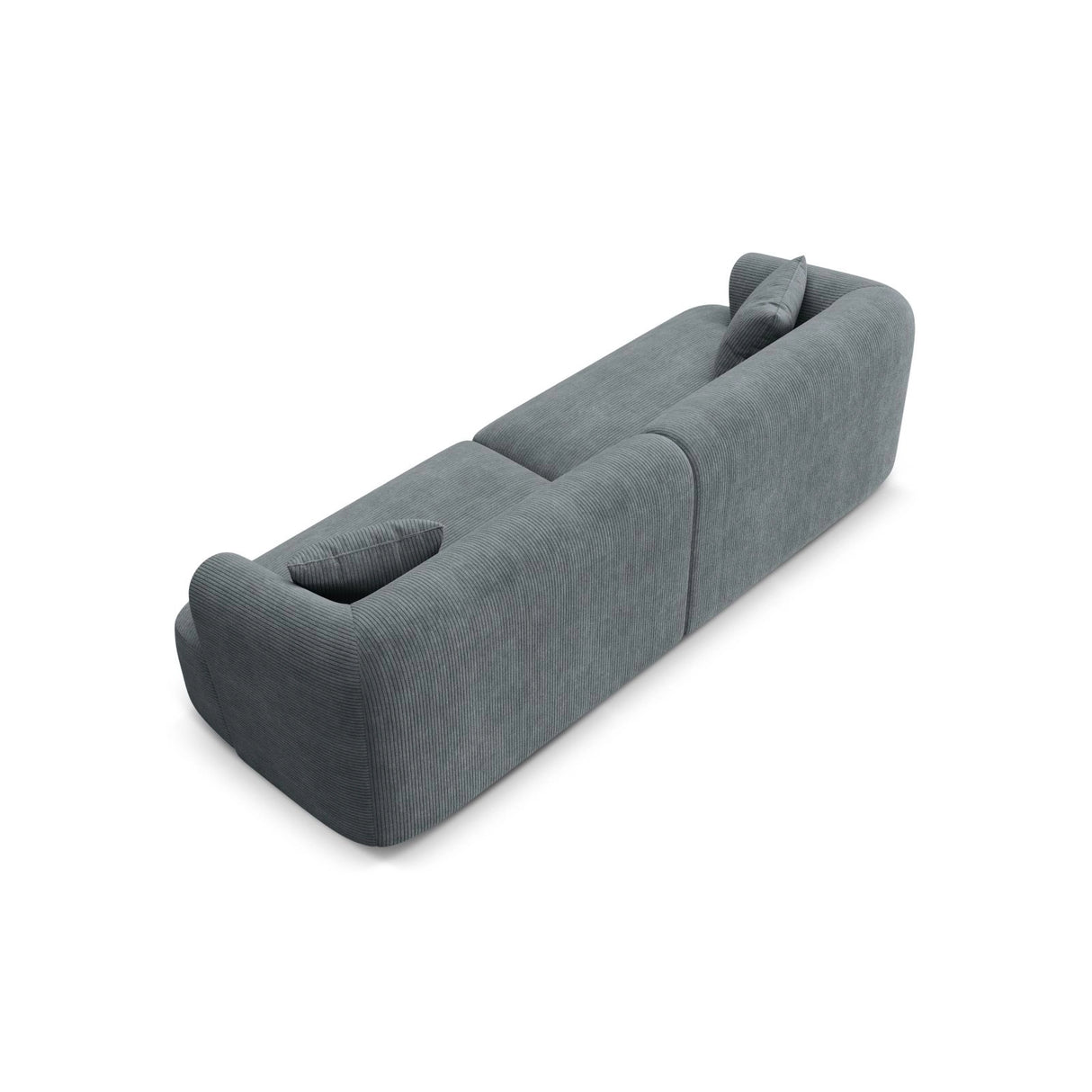 Campi 4-Sitzer Sofa aus Cord in Dunkelgrau (Lincoln 94D), 255x90x70 cm von Cosmopolitan Design – Bild 6