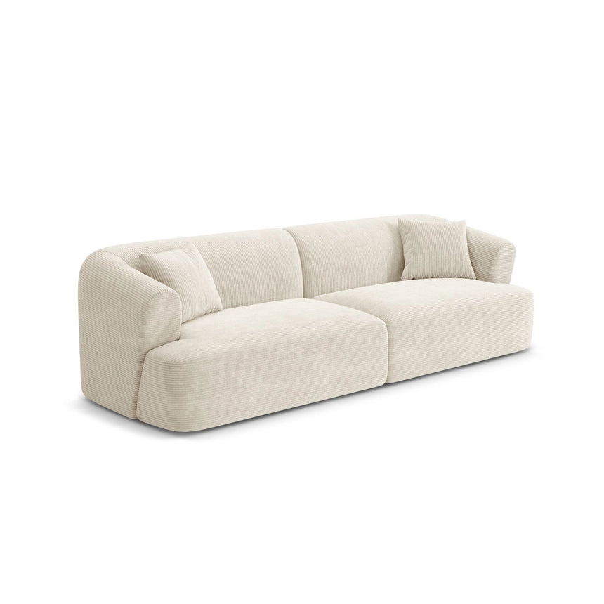 Campi 4-Sitzer Sofa aus Cord in Elfenbein (Lincoln 01D), 255x90x70 cm von Cosmopolitan Design – Bild 4