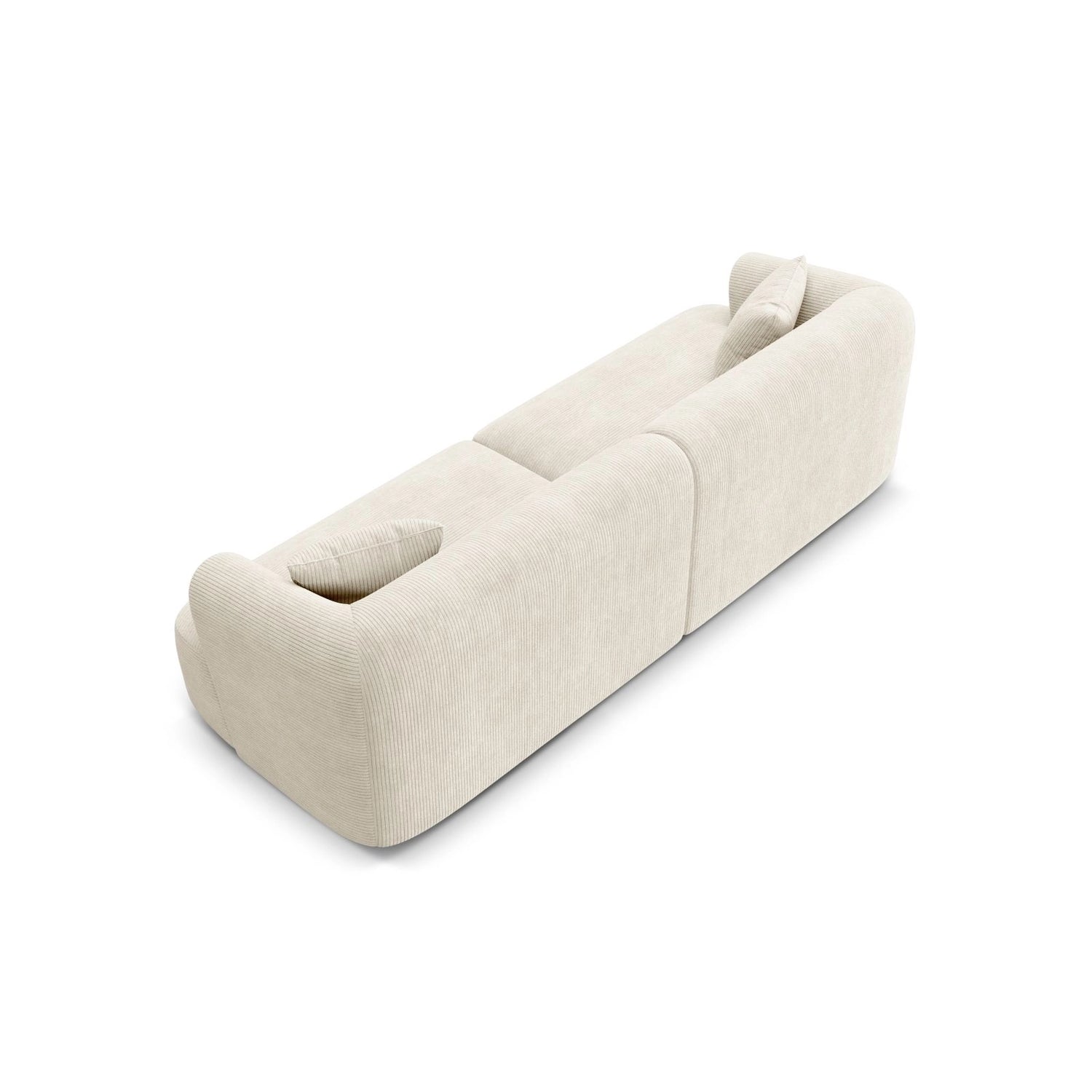 Campi 4-Sitzer Sofa aus Cord in Elfenbein (Lincoln 01D), 255x90x70 cm von Cosmopolitan Design – Bild 6