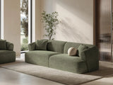 Campi 4-Sitzer Sofa aus Cord in Moosgrün (Lincoln 37D), 255x90x70 cm von Cosmopolitan Design – Bild 2