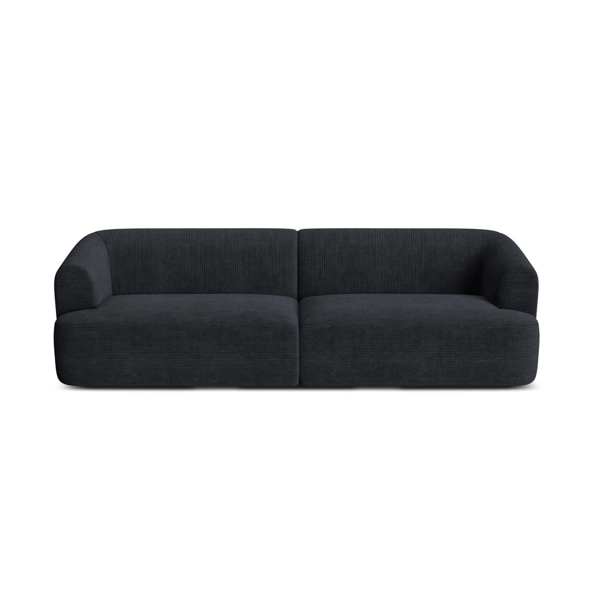 Campi 4-Sitzer Sofa aus Cord in Schwarz (Lincoln 100D), 255x90x70 cm von Cosmopolitan Design – Bild 5