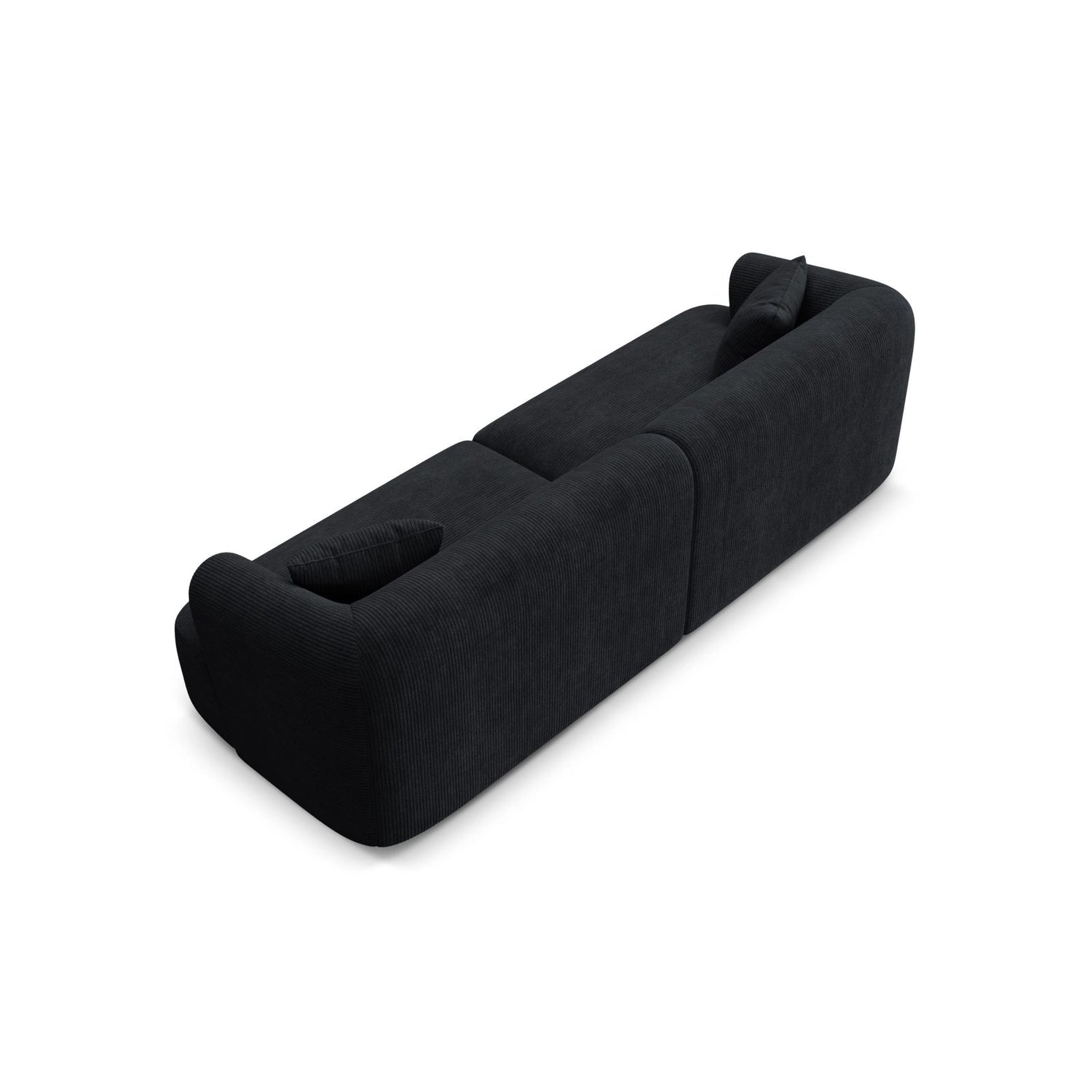 Campi 4-Sitzer Sofa aus Cord in Schwarz (Lincoln 100D), 255x90x70 cm von Cosmopolitan Design – Bild 6