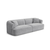 Campi 4-Sitzer Sofa aus Cord in Silber (Lincoln 84D), 255x90x70 cm von Cosmopolitan Design – Bild 4