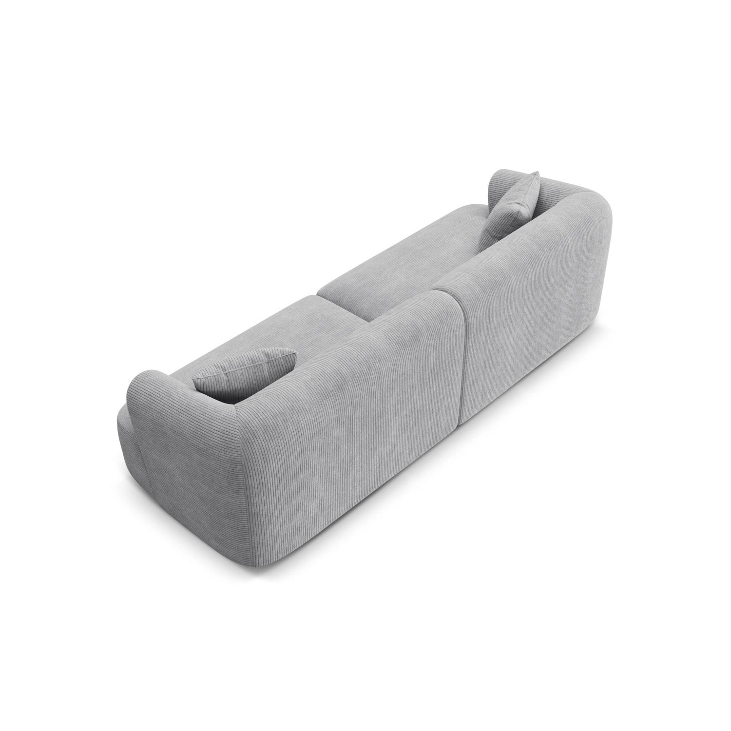 Campi 4-Sitzer Sofa aus Cord in Silber (Lincoln 84D), 255x90x70 cm von Cosmopolitan Design – Bild 6