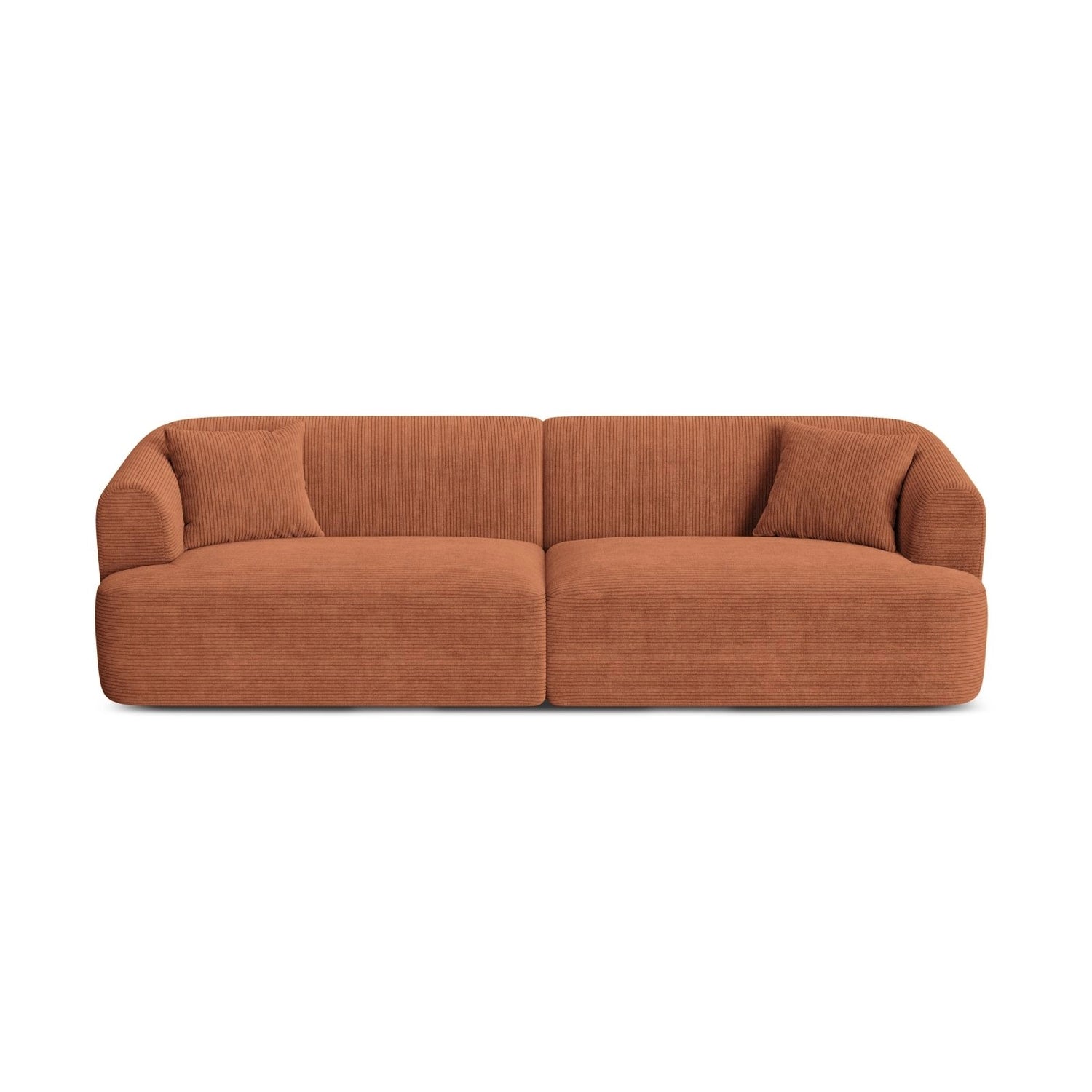 Campi 4-Sitzer Sofa aus Cord in Terrakotta (Lincoln 52D), 255x90x70 cm von Cosmopolitan Design – Bild 1