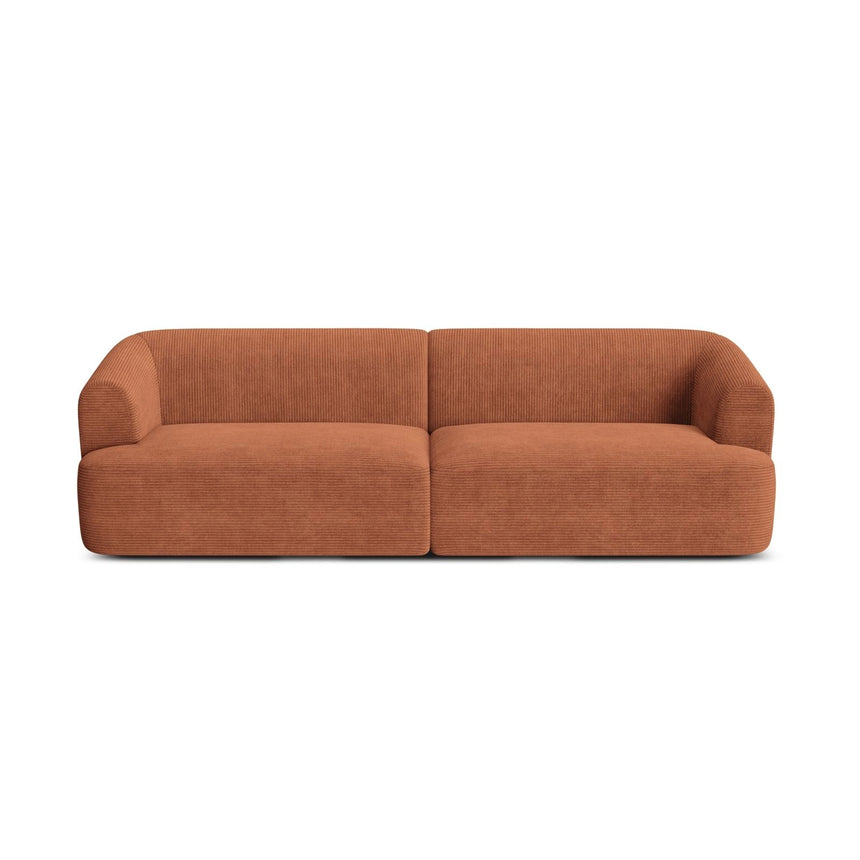 Campi 4-Sitzer Sofa aus Cord in Terrakotta (Lincoln 52D), 255x90x70 cm von Cosmopolitan Design – Bild 5
