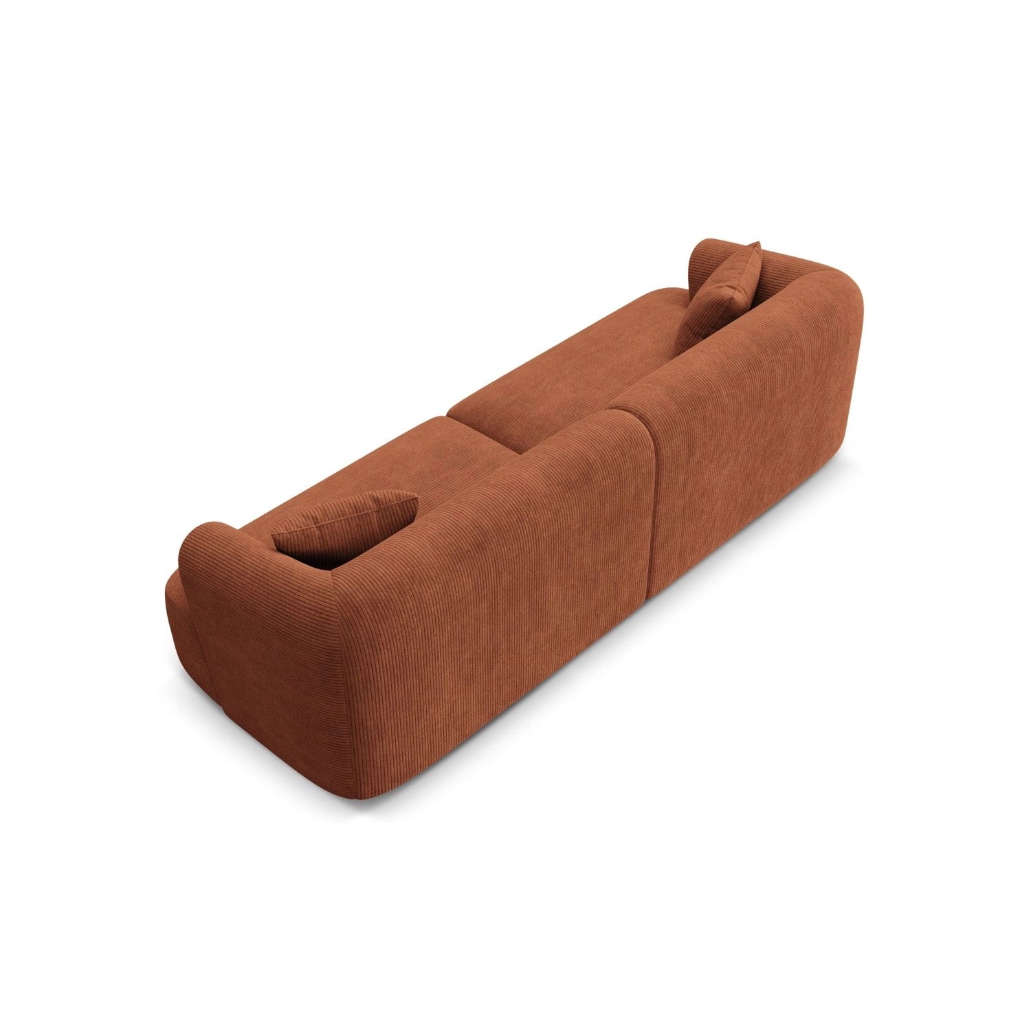 Campi 4-Sitzer Sofa aus Cord in Terrakotta (Lincoln 52D), 255x90x70 cm von Cosmopolitan Design – Bild 6