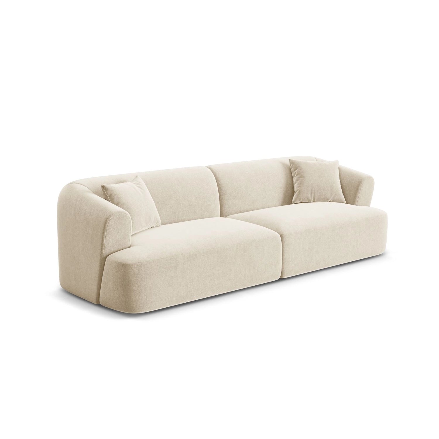 Campi 4-Sitzer Sofa aus Samt, Cord oder Strukturstoff, 255x90x70 cm von Cosmopolitan Design – Bild 4