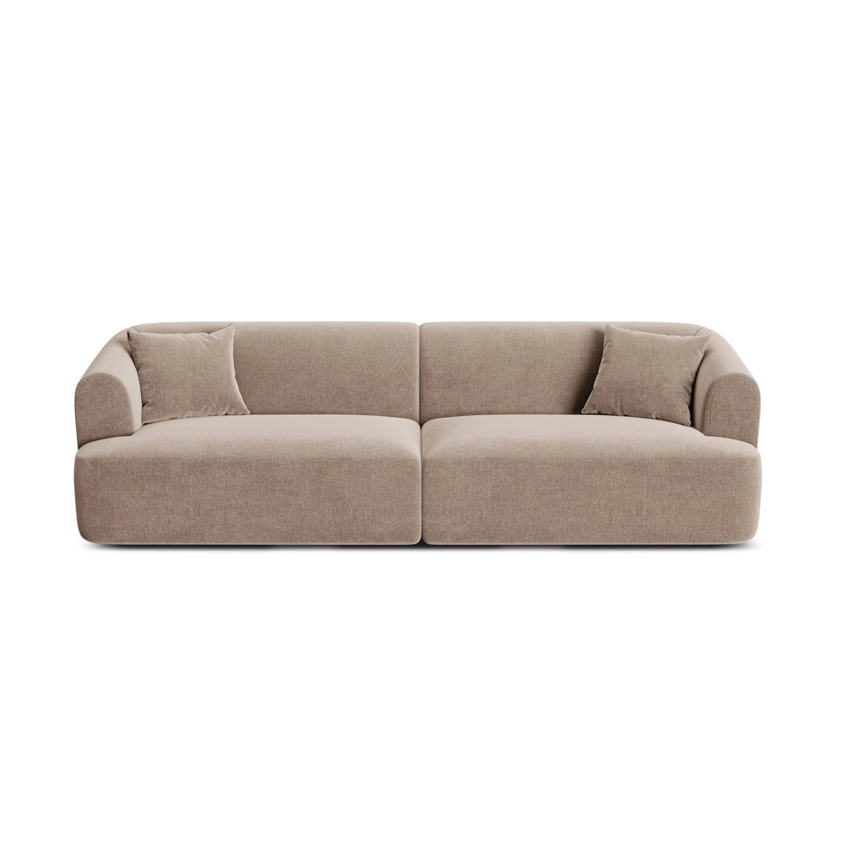 Campi 4-Sitzer Sofa aus Samt in Dunkelbeige (Vogue 3), 255x90x70 cm von Cosmopolitan Design – Bild 1