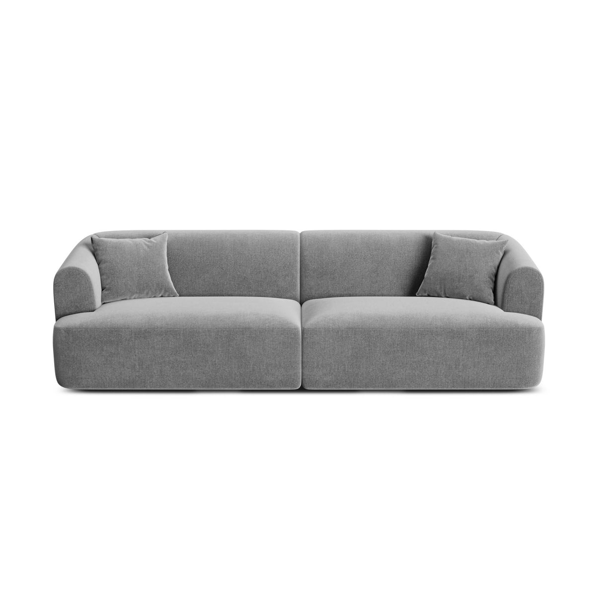 Campi 4-Sitzer Sofa aus Samt in Grau (Vogue 15), 255x90x70 cm von Cosmopolitan Design – Bild 1