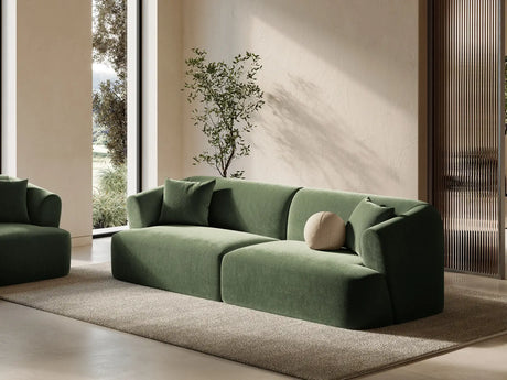 Campi 4-Sitzer Sofa aus Samt in Grün (Vogue 11), 255x90x70 cm von Cosmopolitan Design – Bild 2