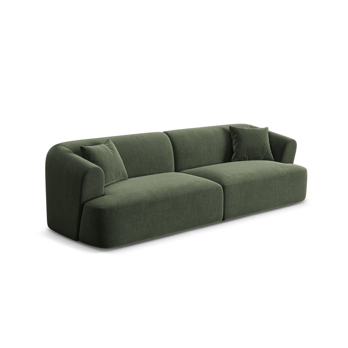 Campi 4-Sitzer Sofa aus Samt in Grün (Vogue 11), 255x90x70 cm von Cosmopolitan Design – Bild 4